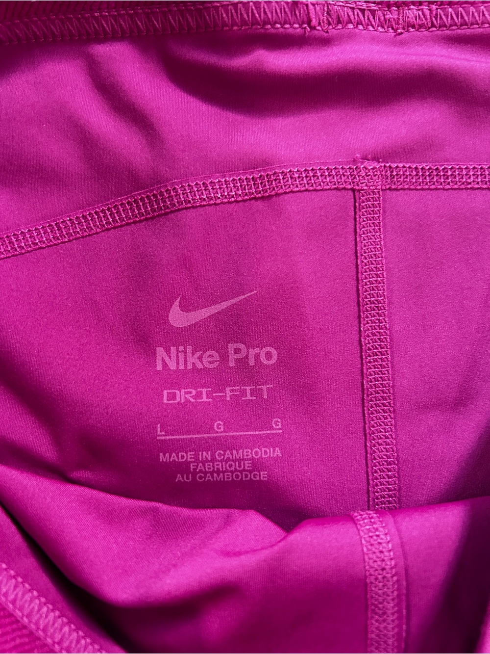 Nike Pro Dri-FIT Shorts Bundle Women’s Size L Black Pink Compression 2 Pair - Picture 5 of 11